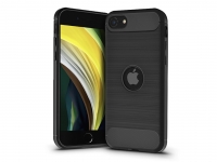 Apple iPhone SE 2020 szilikon hátlap   Carbon Logo   fekete eladó