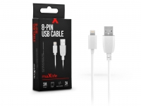 Maxlife USB   Lightning adat  és töltőkábel 3 m es vezetékkel   Maxlife 8 PIN USB Cable   5V 2A   fehér eladó