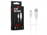 Maxlife USB   Lightning adat  és töltőkábel 1 m es vezetékkel   Maxlife 8 PIN USB Cable   5V 1A   fehér eladó