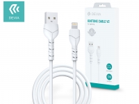 USB   Lightning adat  és töltőkábel 1 m es vezetékkel   Devia Kintone Cable V2 Series for Lightning   5V 2 1A   white eladó