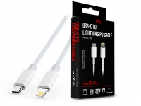 Maxlife USB Type C   Lightning adat  és töltőkábel 2 m es vezetékkel   Maxlife MXUC 05 USB C to Lightning PD3 0 Cable   20W   fehér eladó