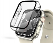 Apple Watch 7 Series 8 (45 mm) védőtok beépített edzett üveggel   DEFENSE 360   fekete (ECO csomagolás) eladó