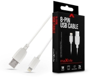 Maxlife USB   Lightning adat  és töltőkábel 1 m es vezetékkel   Maxlife 8 PIN   USB Cable   5V 2A   fehér eladó
