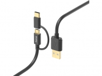 HAMA USB A   micro USB   Type C adat  és töltőkábel 1 m es vezetékkel   HAMA    2in1 USB Cable   fekete eladó