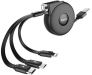 Hoco U50 3in1 töltőkábel USB to Micro USB   Type c   Lightning fekete eladó
