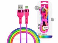 Setty USB   Lightning adat  és töltőkábel 1 2 m es vezetékkel   Setty Rainbow   5V 2 1A eladó