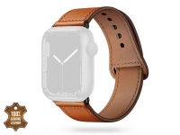 Apple Watch valódi bőrből készült óraszíj   Tech Protect Leatherfit             42 44 45 49 mm   fekete eladó