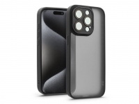 Apple iPhone 15 Pro hátlap kameravédő peremmel  lencsevédő üveggel   Variete    fekete eladó